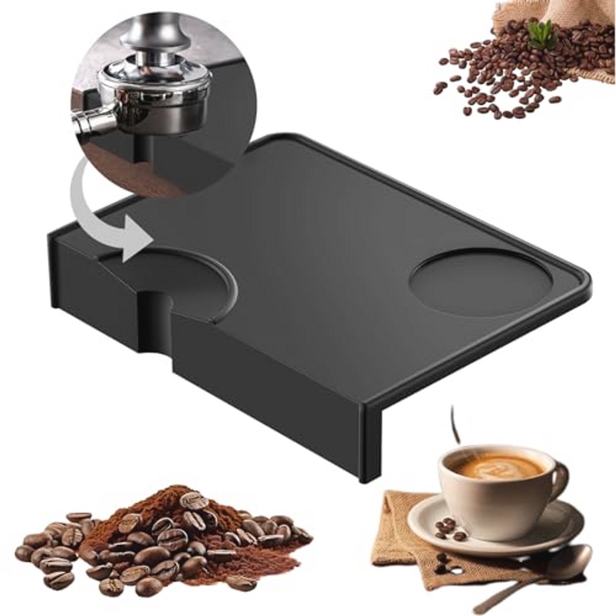 Siliconen Espresso Tampermat met Randbescherming - Antislip en Waterdicht