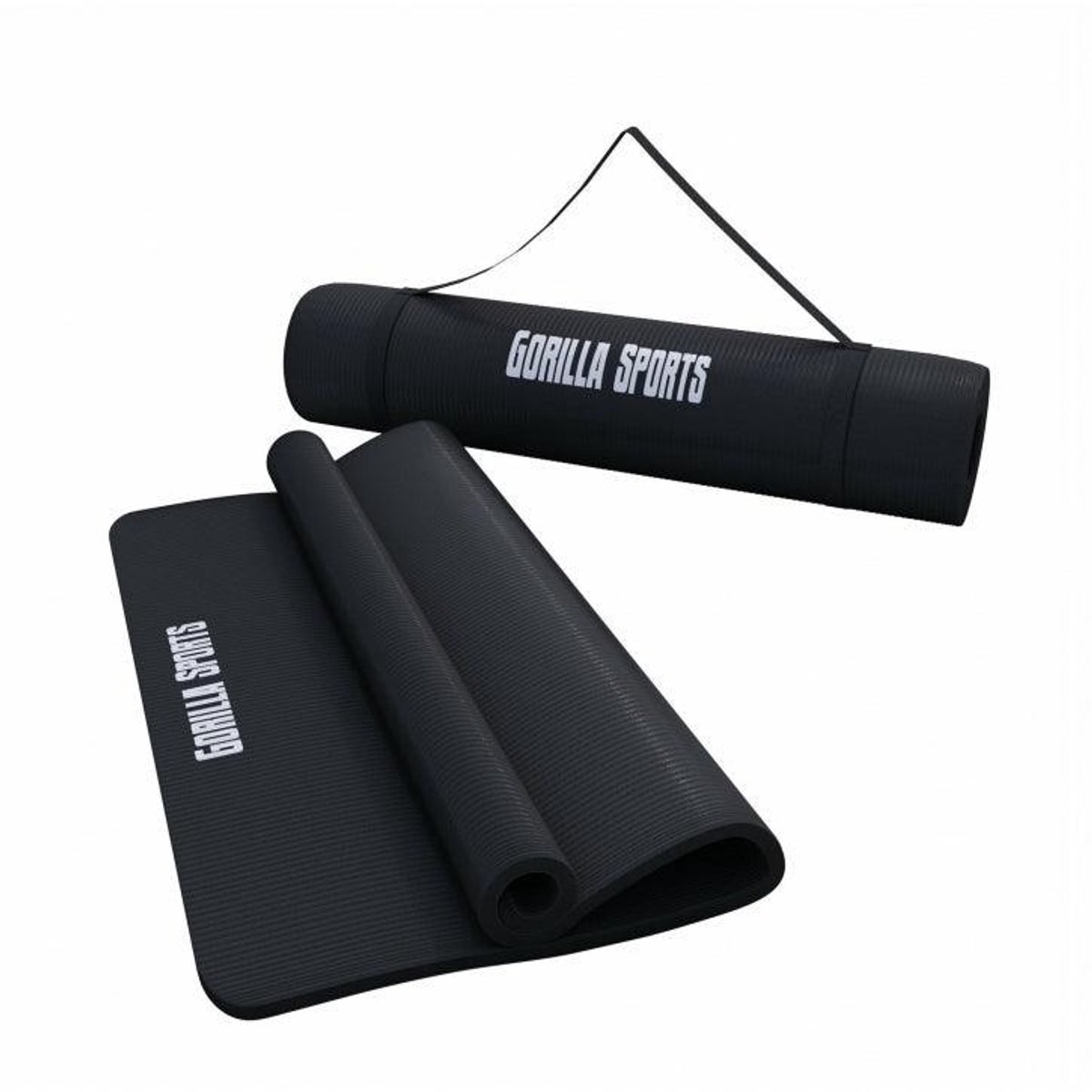 Gorilla Sports Zwart - Yogamat Deluxe 190 x 60 x 1,5 cm
