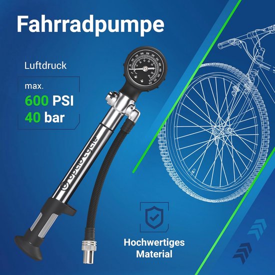 MTB Schokpomp en Vorkpomp - Hogedrukpomp voor Fietsen - Ophangpomp voor Shockabsorbers — afbeelding 5