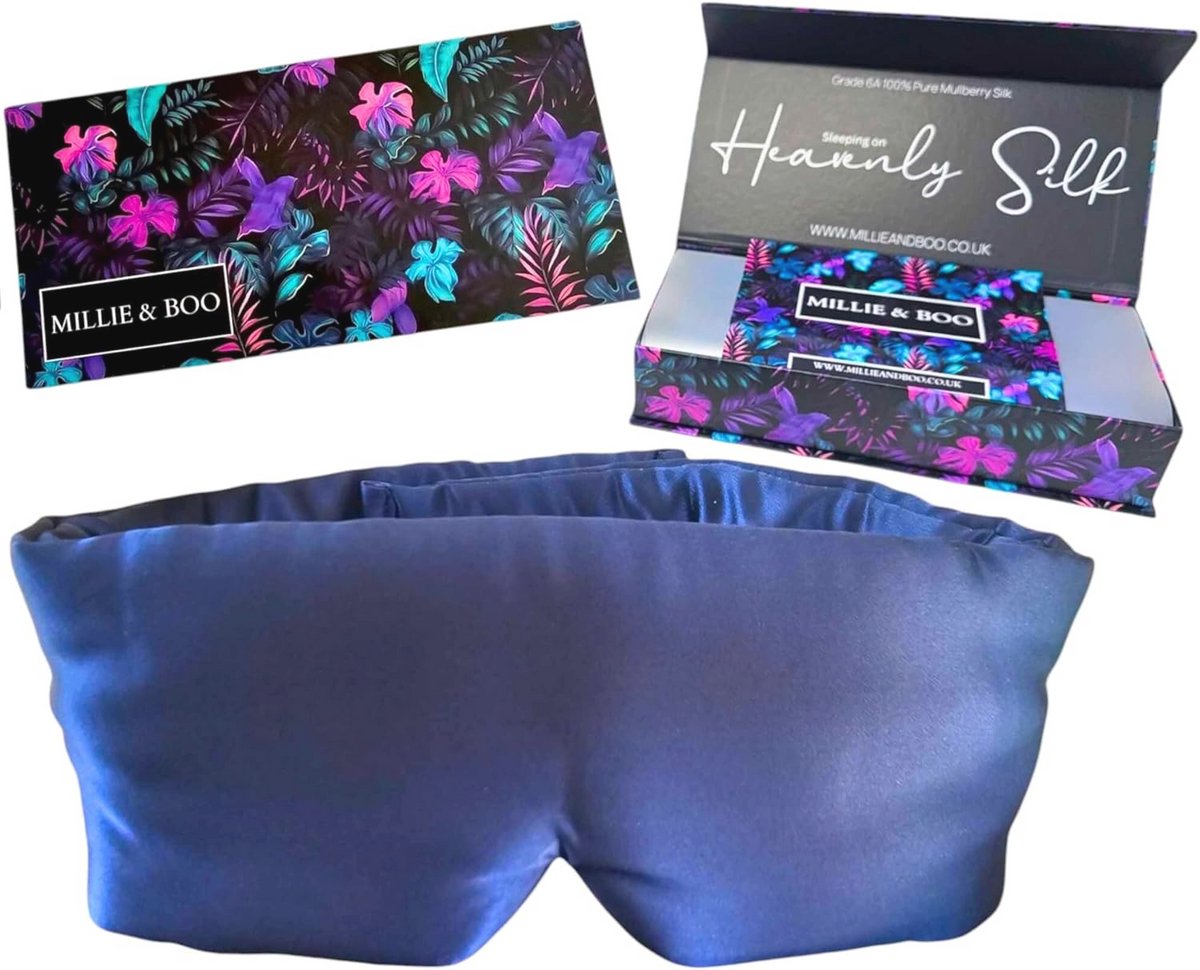 Zijden slaapmasker voor een luxe nachtrust - 100% biologisch moerbei zijde, comfortabel en stijlvol oogmasker