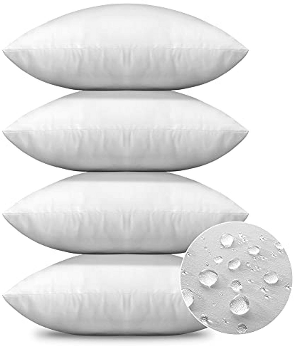 Waterproof Kusseninserts Set van 4 Vierkante Vullingen voor Tuin en Buiten