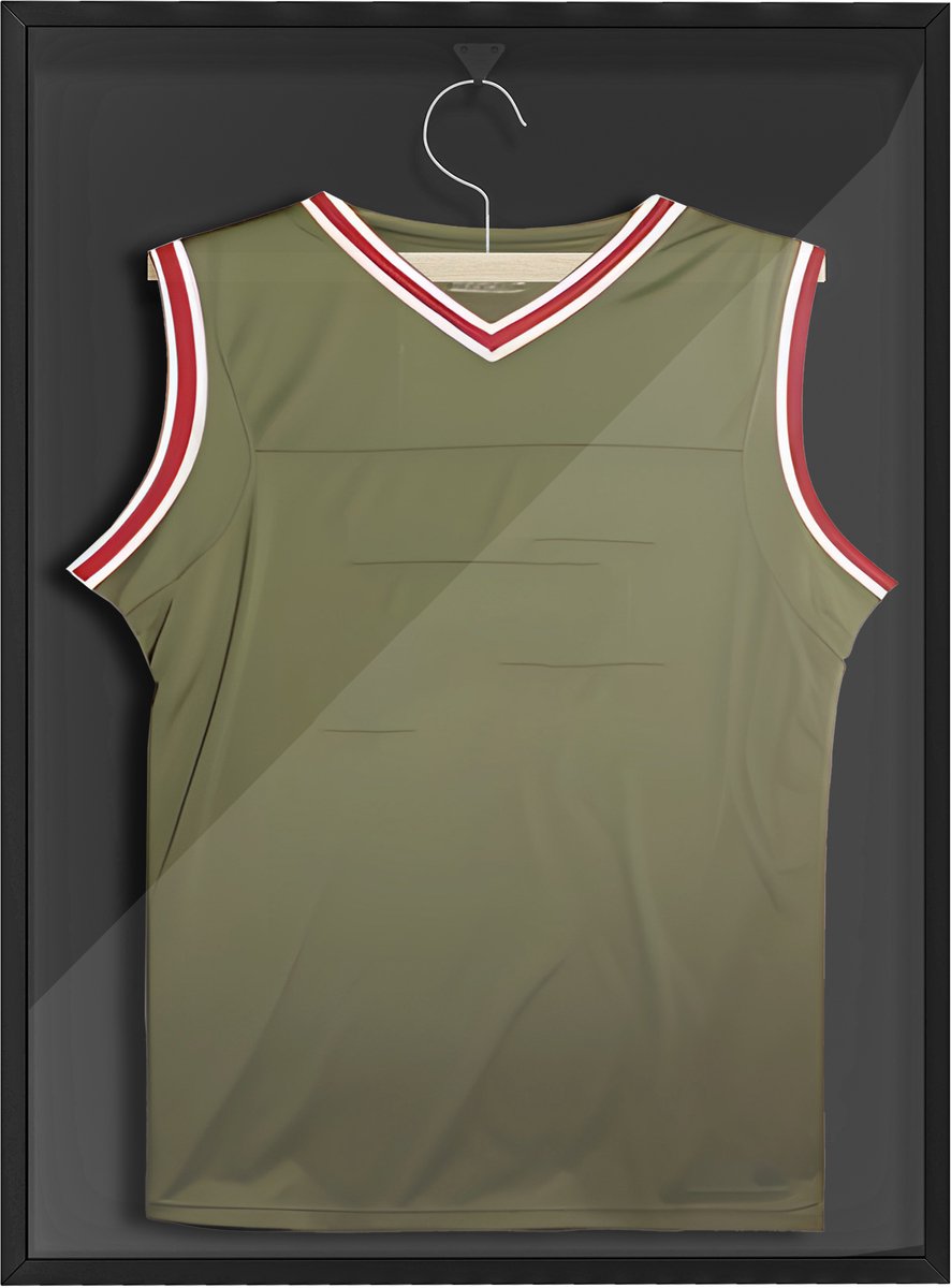 Homcom Jersey Display Frame-Aluminiumlegering, Acryl-60L x 4B x 80H cm-Zwart