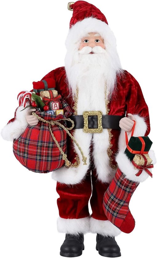 Père Noël Dansant Et Chantant électrique – 28 Cm, Déco De Noël Animée (piles Non Incluses)