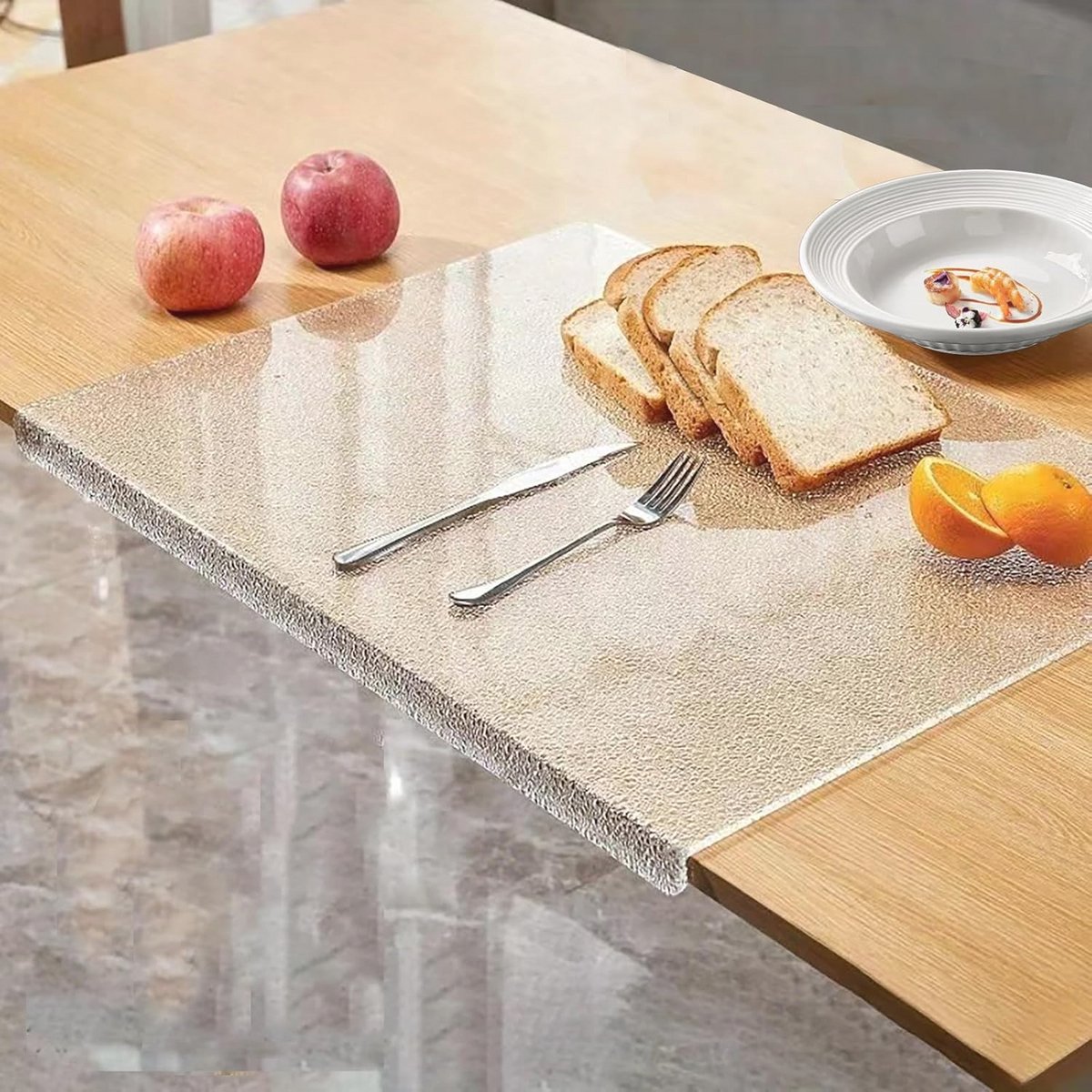 Doorzichtige Acryl Snijplank met Antislip 40 x 30 cm voor Keuken
