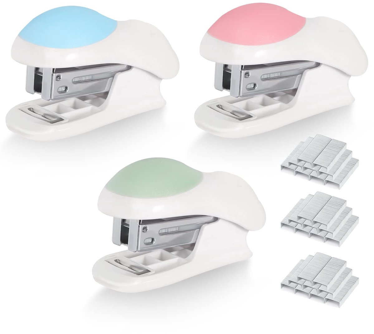 IMPERATORIS® Nietmachin Voor scholen, Kantoren en Thuis - Moeiteloos Nieten - Roze, blauw, groen