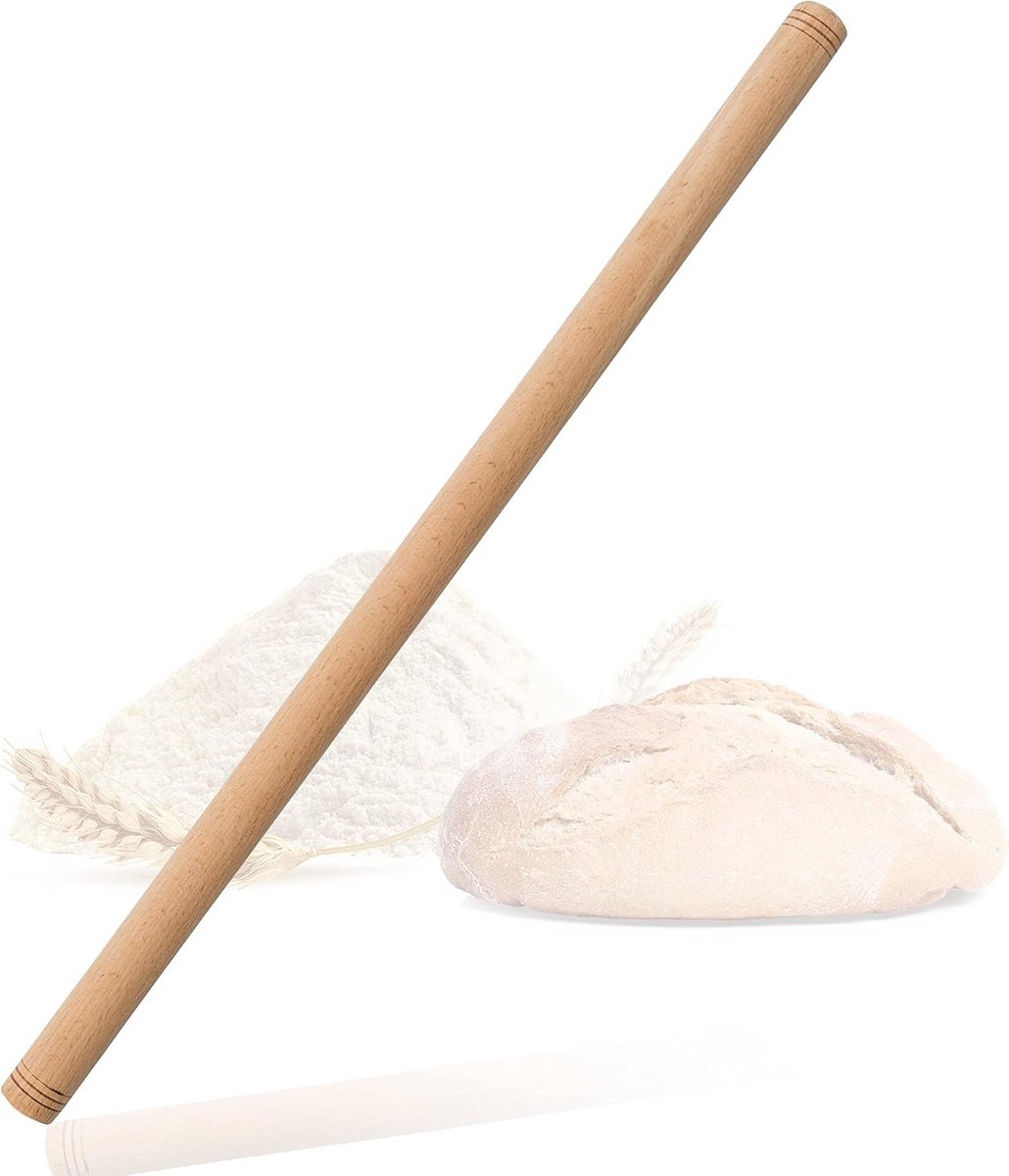 Handgemaakte Deegroller van Beukenhout - Traditionele Turkse Deegroller (80 x 1,5 cm)