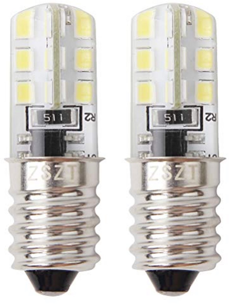 E14 LED Gloeilamp voor Koelkast - 2W (25W Halogeen Equivalent) - 6000K Wit - 2 Stuks