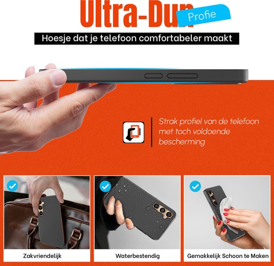 Coque de téléphone noire au profil fin. Imperméable, facile à nettoyer et compacte.