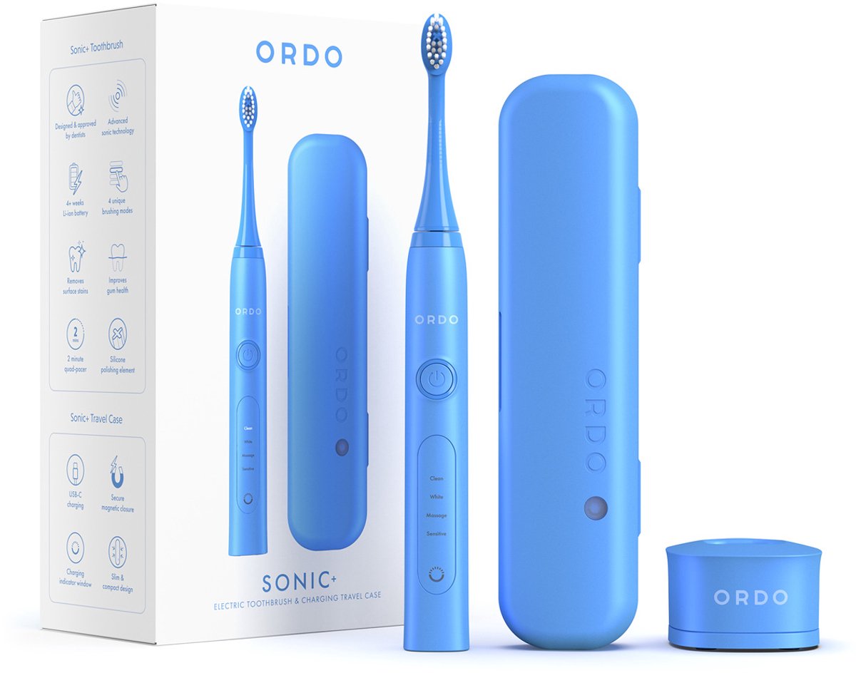 Ordo Sonic Plus Elektrische Tandenborstel - Oplaadbaar met Reisetui - Arctic Blue
