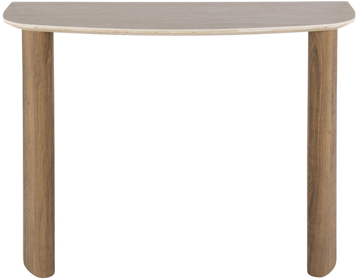 G***-M Giga Meubel Haltafel Romano - Hout/Travertin - 100x35x76cm Beige