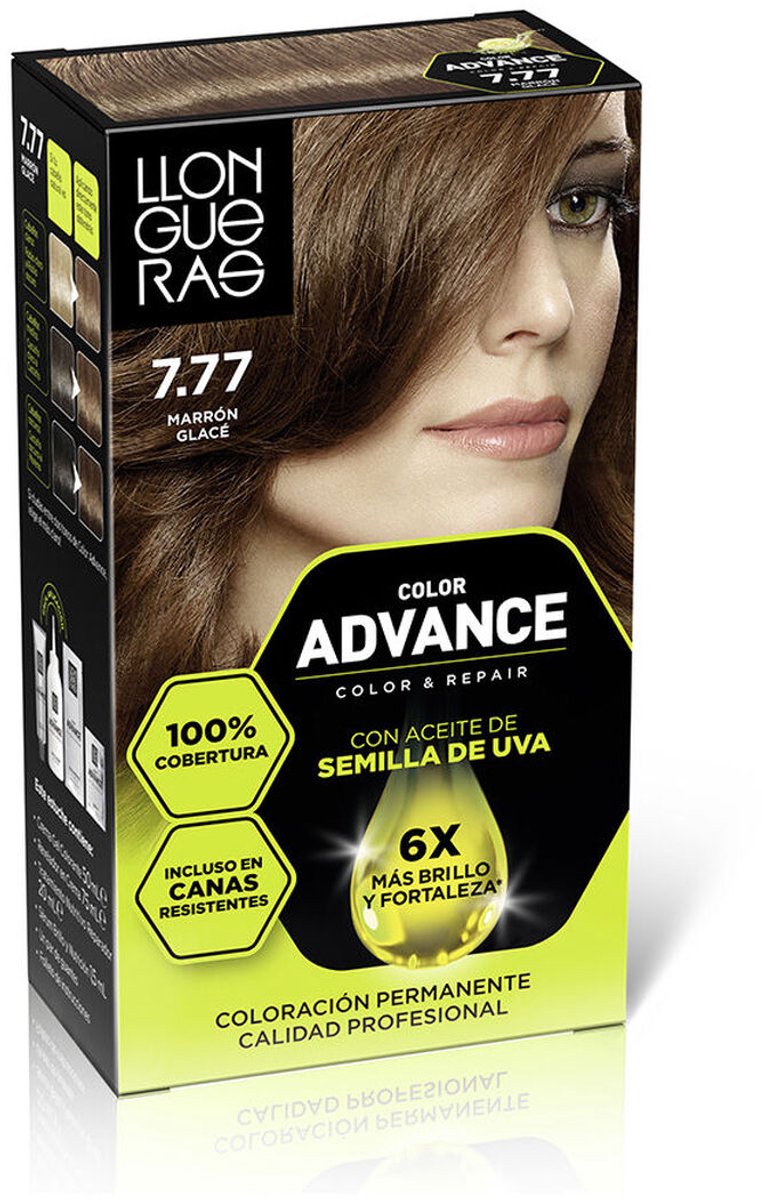 Permanente kleur Llongueras COLOR ADVANCE Nº 7,77-Marron Glace