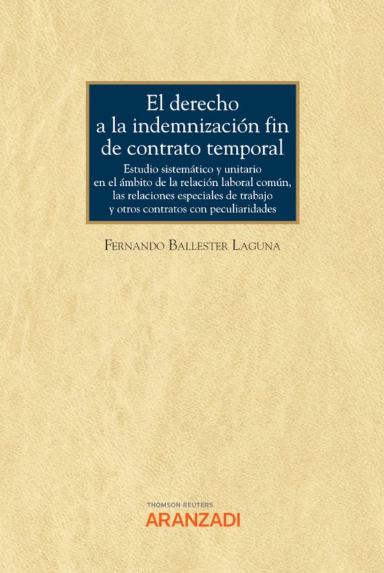 El derecho a la indemnización fin de contrato temporal. Est ... - cover