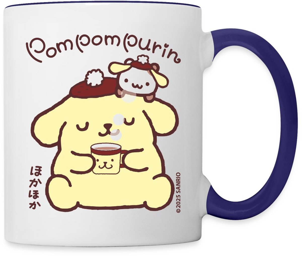Pompompurin Drinkt Koffie Met Muffin Mok Tweekleurig