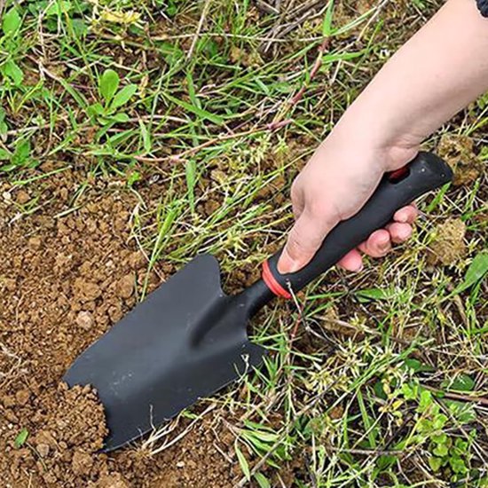 Tuinschep - Schep van roestvrij staal - Rubberen handvat - Antislip - Voor graven, tuinieren en het planten van gazons van Merkloos	 — afbeelding 4
