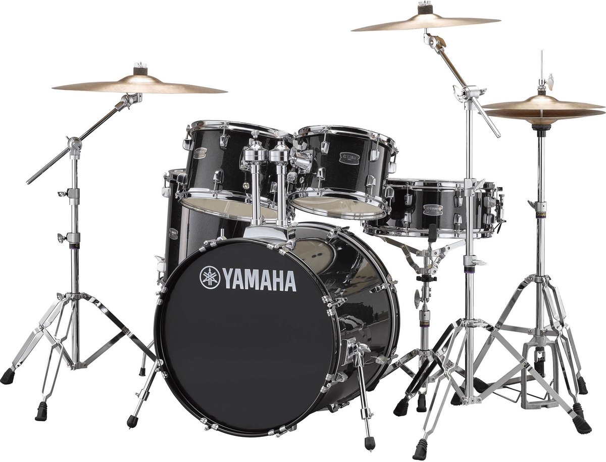 Yamaha RDP0F5CP Rydeen Black Glitter drumstel met Paiste bekkens