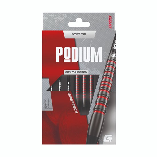 GOAT Podium Black Red 80% - Soft Tip Darts van GOAT — afbeelding 2