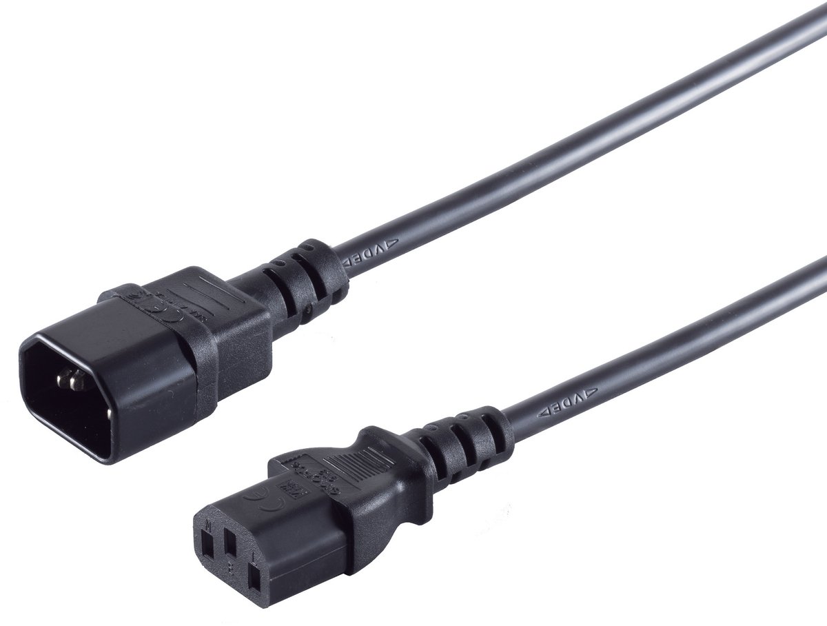 S/CONN maximum connectivity 60009-1.0 electriciteitssnoer Zwart 1 m IEC C13 IEC C14
