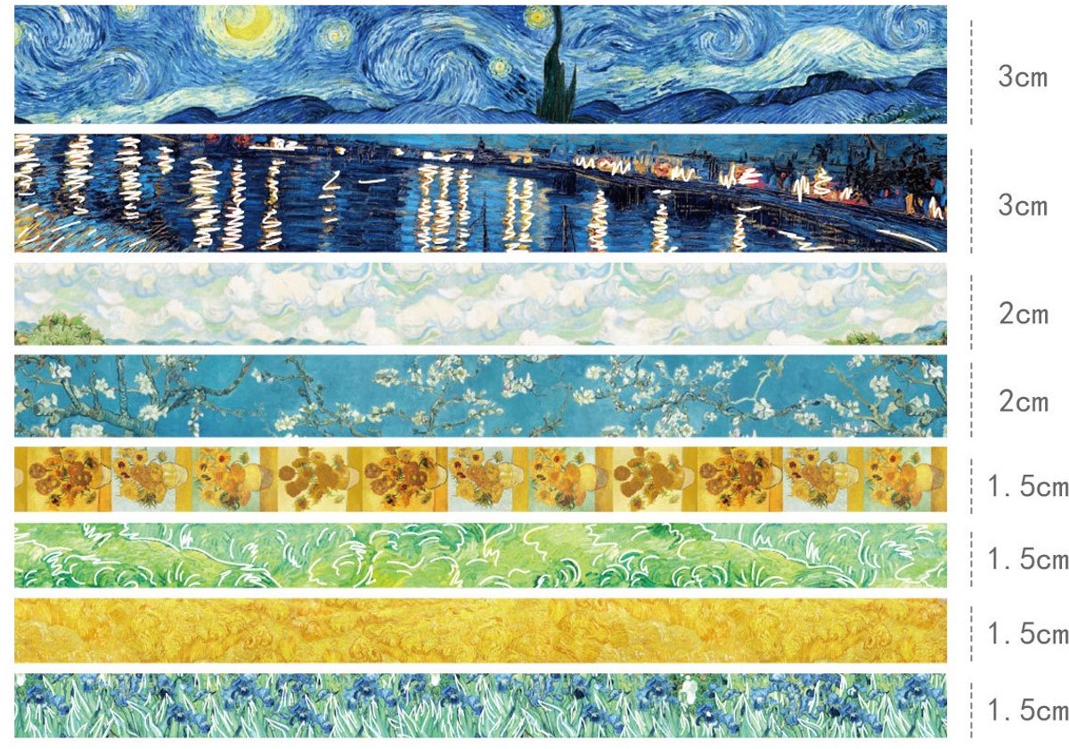 Masking tape Set Vincent van Gogh Washi Tape — afbeelding 3