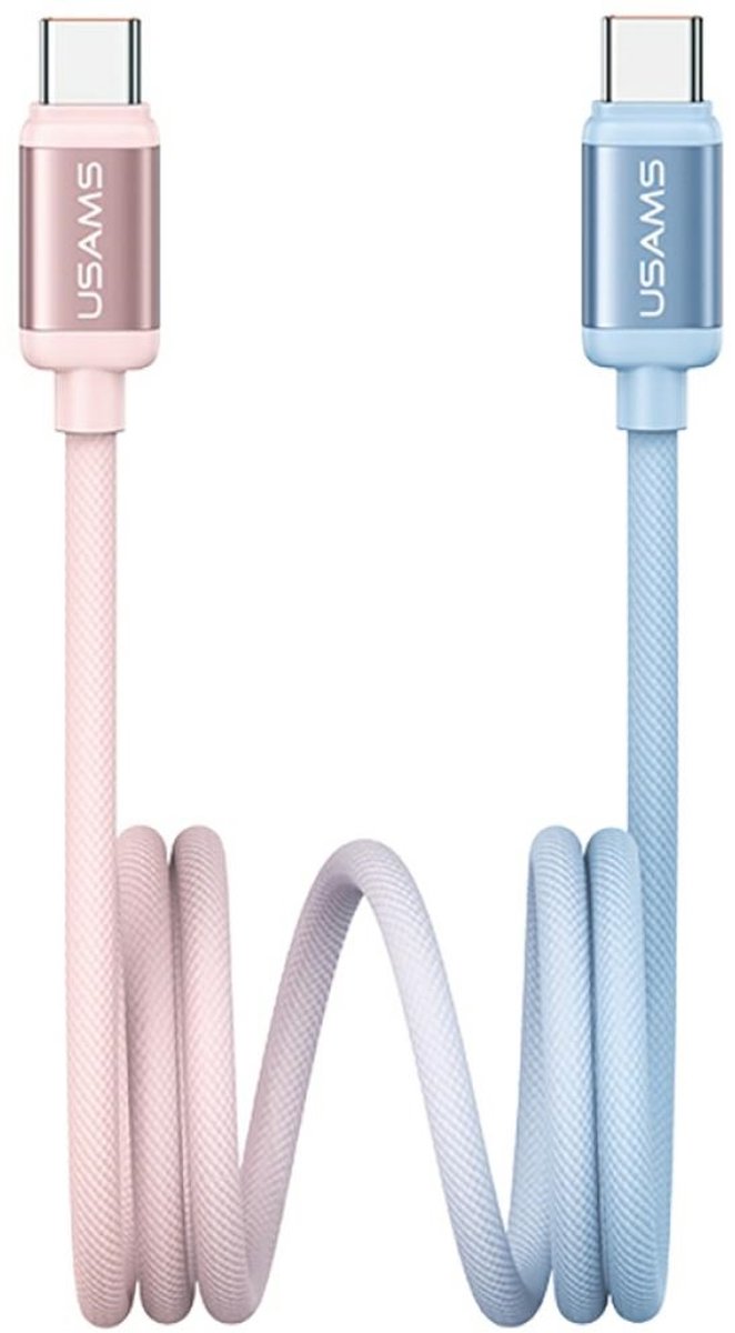 Usams Usb-C 60W Pd-Kabel Voor Telefoons 1,2M Bicolor Serie Snel