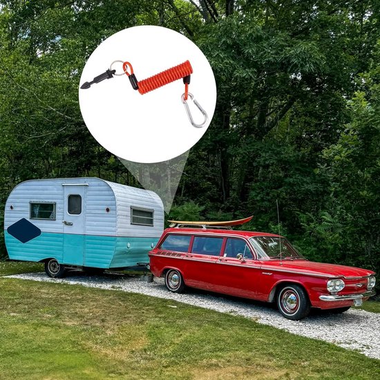Carpoint Spiraal Trailer Verlengkabel 13-polig (Stekker – Stekkerdoos) – 3 Meter Flexibel & Uittrekbaar