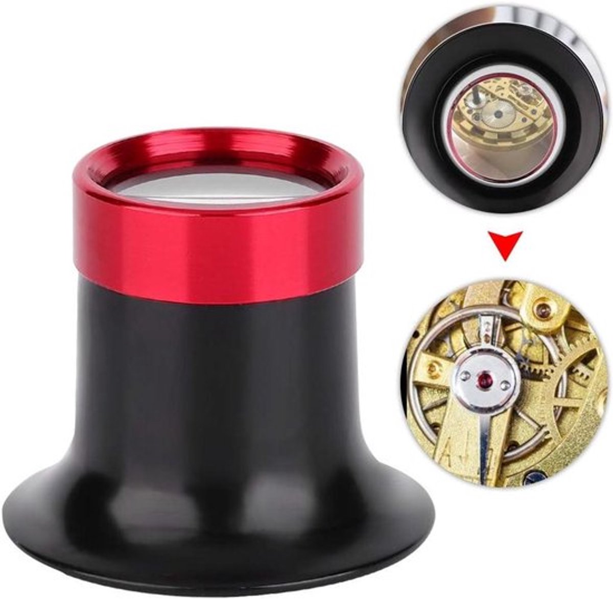 KARZO - Horlogemakersloep monoculair oogloep aluminiumlegering - voor horloge reparatie en hobby - horloges sieraden munten 