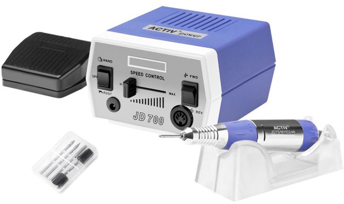 Activ Power JD700 Nagelfreesmachine Paars – Professionele Nagelfrees voor Manicure en Pedicure met Voetpedaal