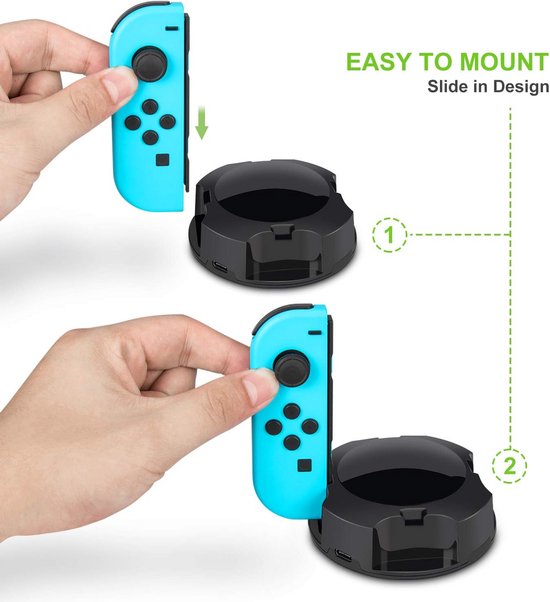 Nintendo Switch Pod Controllers Led Oplaadstation voor 4 Joy-Con Controllers Nintendo Switch / OLED - Met ...