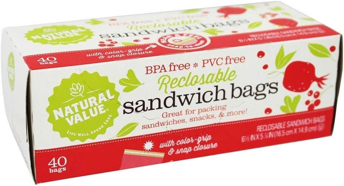 40 Hersluitbare Sandwichzakken - Vershoudzakken voor Brood en Snacks