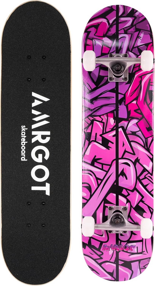 Complete Skateboard 80×20 cm 7-laags Esdoornhout Voor Beginners Kinderen Jongens & Meisjes