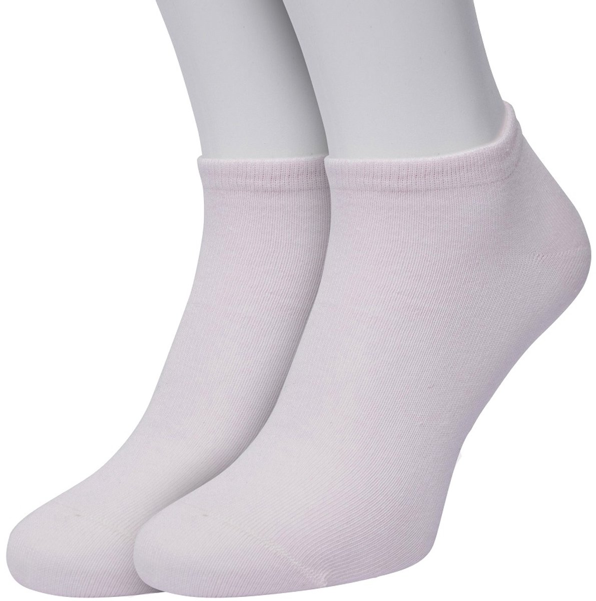 Bonnie Doon Sneakersokken Dames Licht Roze maat 36/42 - 2 paar - Basis Korte Sokken - Gladde Naden - Enkel Sokken - Uitstekend Draagcomfort - Enkelsokken - Sneaker Sokken - 2-pack - Multipack - Effen - Lichtroze - Baby Roze - Lady Pink - OL8110012.8