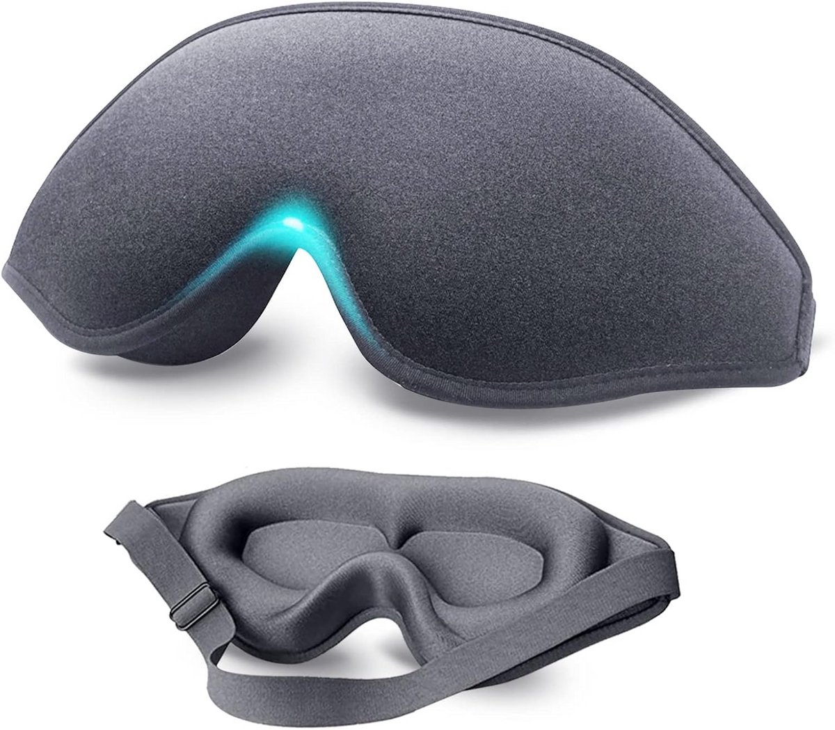 AUPHIL Oogmasker om te slapen, AUPHIL 3D Voorgevormde Oogbedekking Blinddoek Slaapmasker, Comfort Slaapmaskers voor Vrouwen Mannen Zijslaper 100% Lichtblokkering, Zacht Ademend Slaap Oogmasker voor