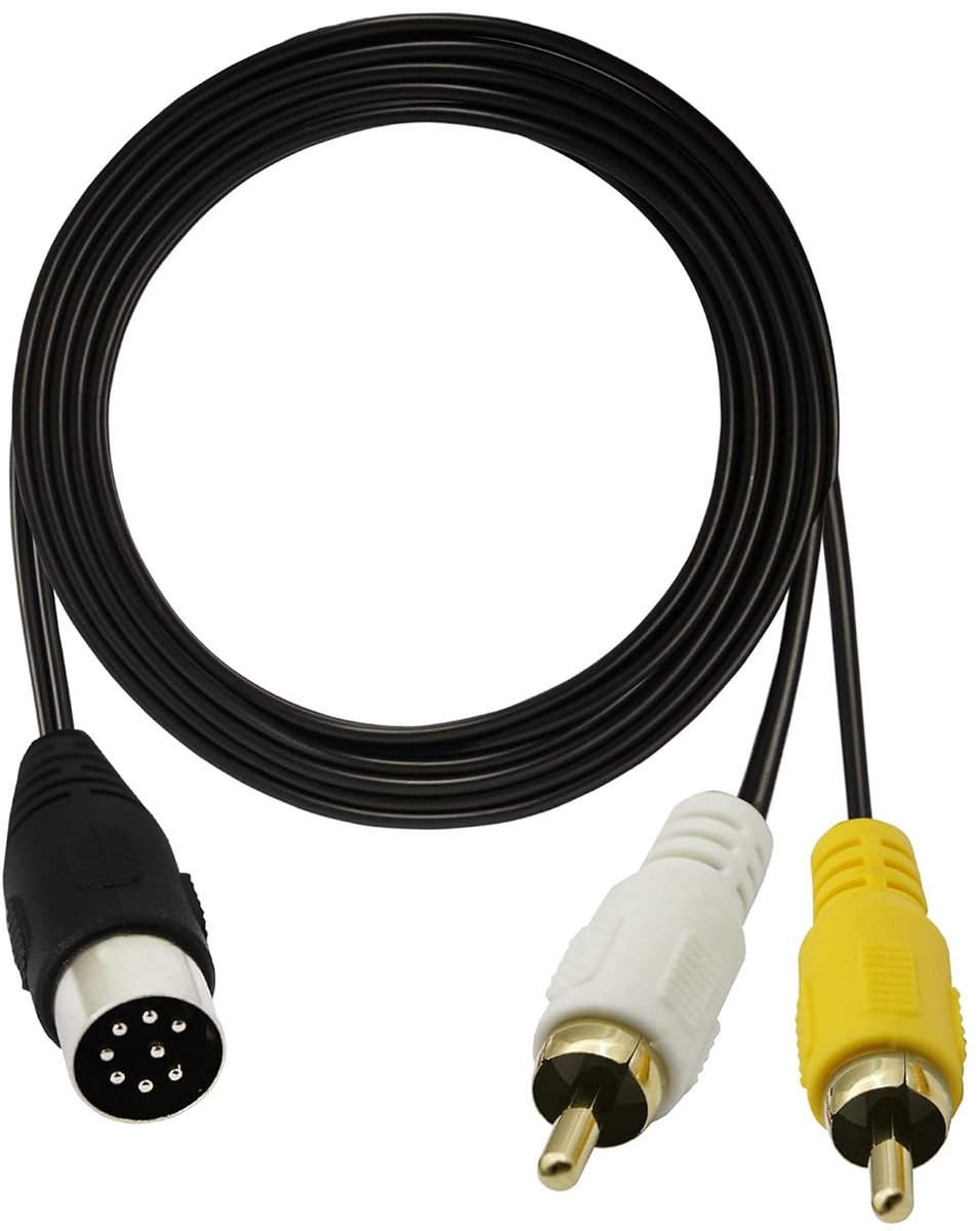 8-Pins DIN Stekker naar 2 RCA Audiokabel (1.8 Meter) voor Muziekinstrument en Audioapparatuur