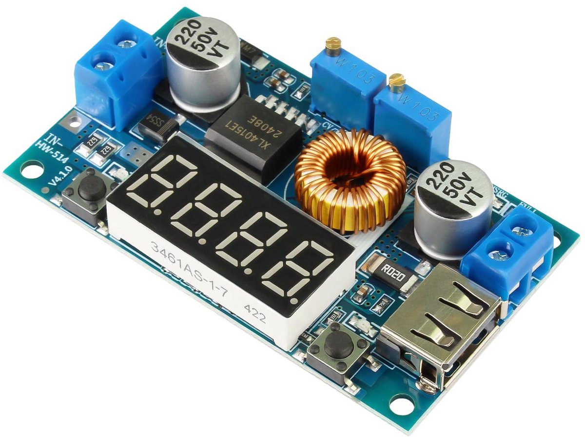 DC-DC Step Down Spanningsregelaar 5A 75W met Digitale Display