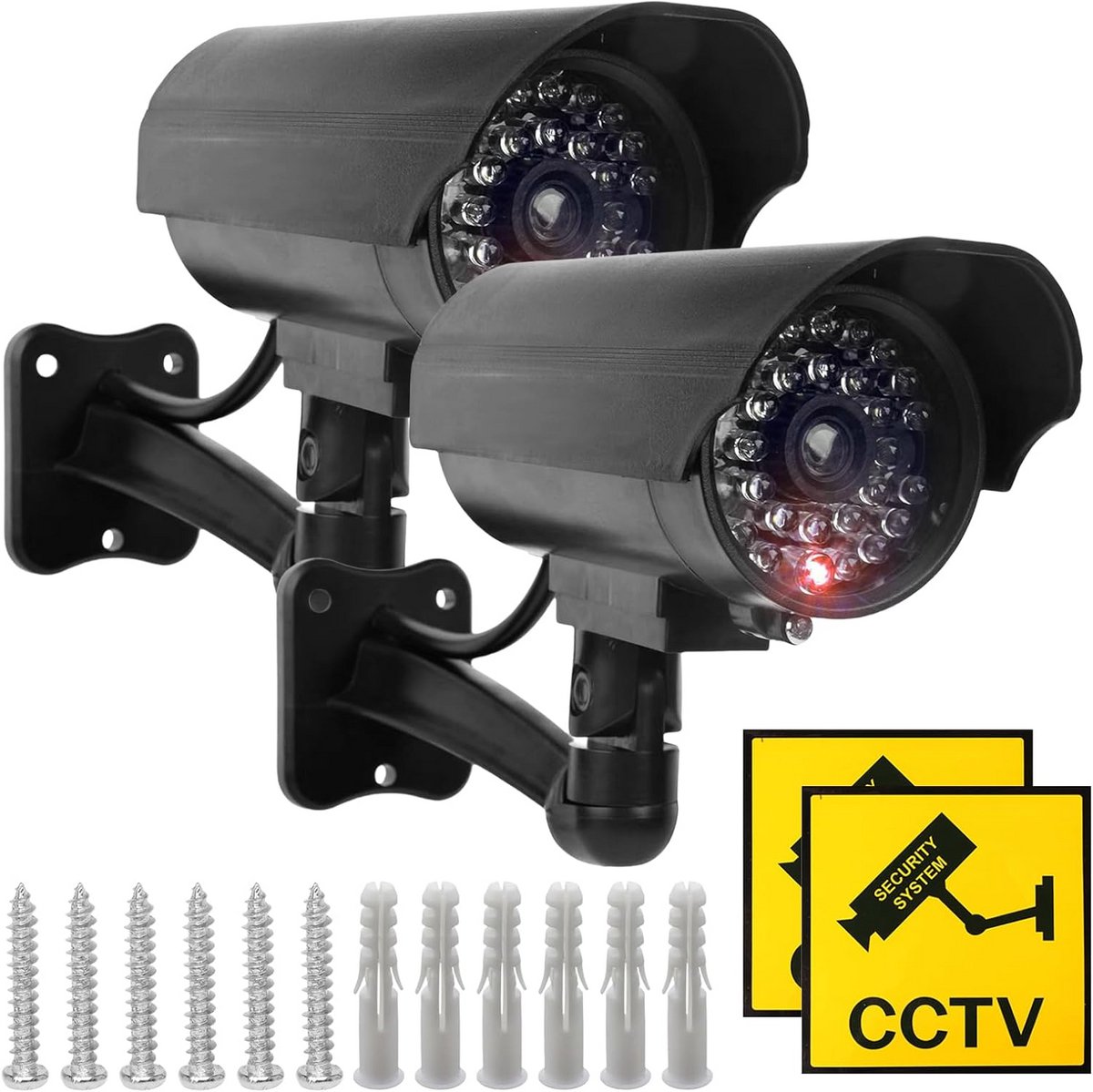 Dummy Bewakingscamera voor Buiten met Knipperend LED Licht - Fake Camera - Veiligheidsoplossing