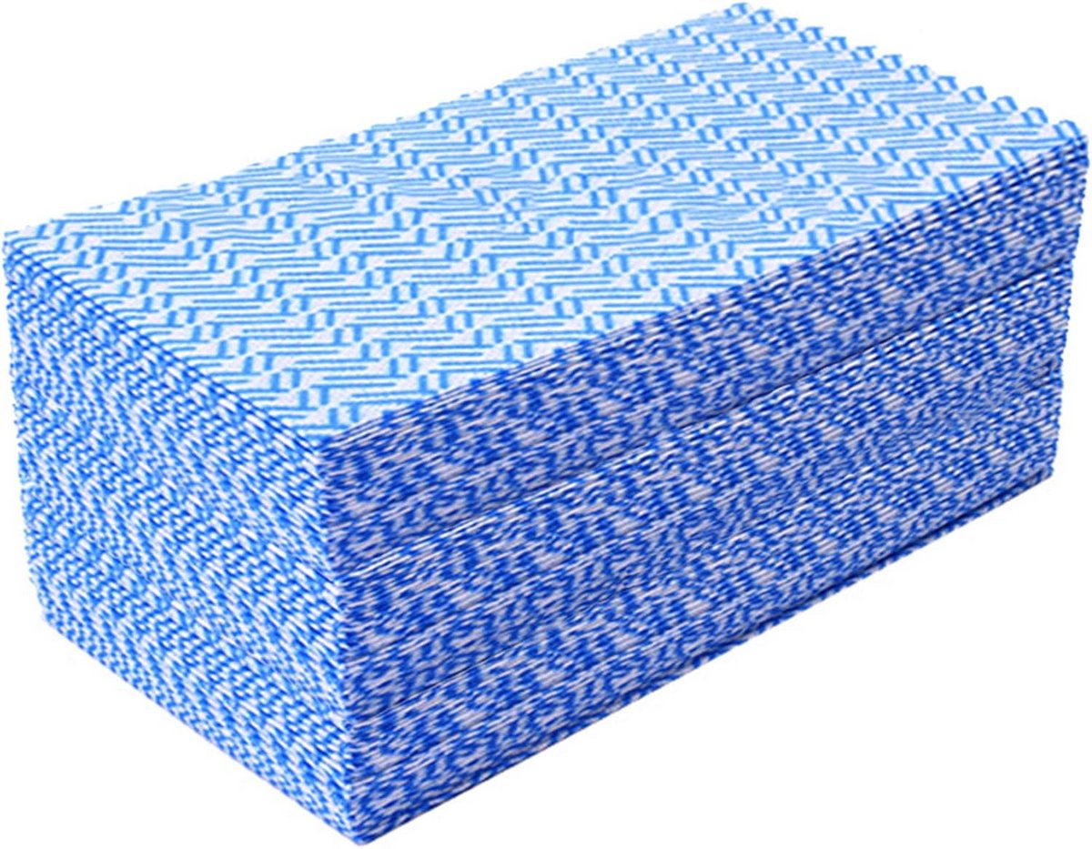 Herbruikbare Schoonmaakdoeken - Absorberende Keukendoeken - 50 stuks Blauw