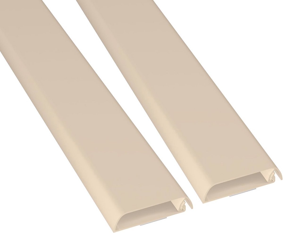 Kabelgoot voor Wand - Zelfklevend Scharnierend Ontwerp - 2 x 60 mm x 15 mm - 40 cm Lang - Magnolia Kleur