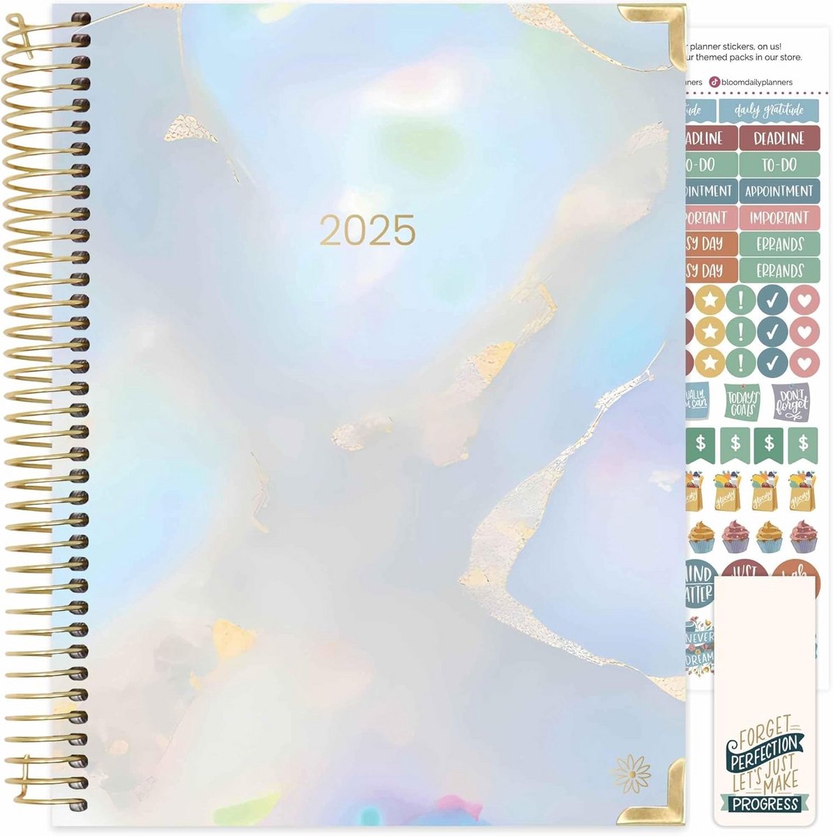 Agenda Dagplanner 2025 Hardcover - Maand- en Weekoverzicht - Groot Formaat (A4)