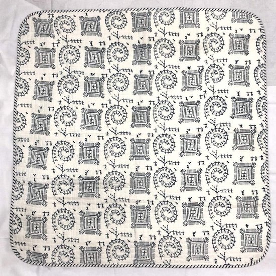 Deken met bloemen, boeket, bloemendeken, romantisch cadeau voor moeder, vrouw, vriendin, ideaal voor verjaardag, Moederdag, bank en beddecoratie (40 x 40 cm materiaalpakket