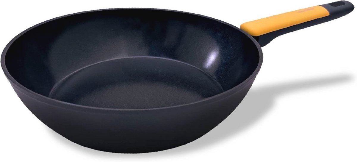 Zachte Wok met Antiaanbaklaag - 28 cm, Geschikt voor Inductie, Vitro en Gas