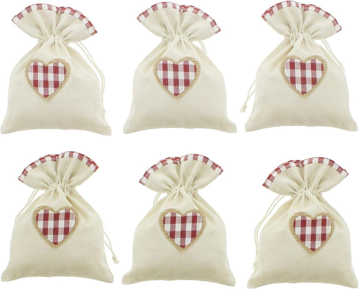 FRANK FLECHTWAREN Geschenkzakje Landhaus in set van 6