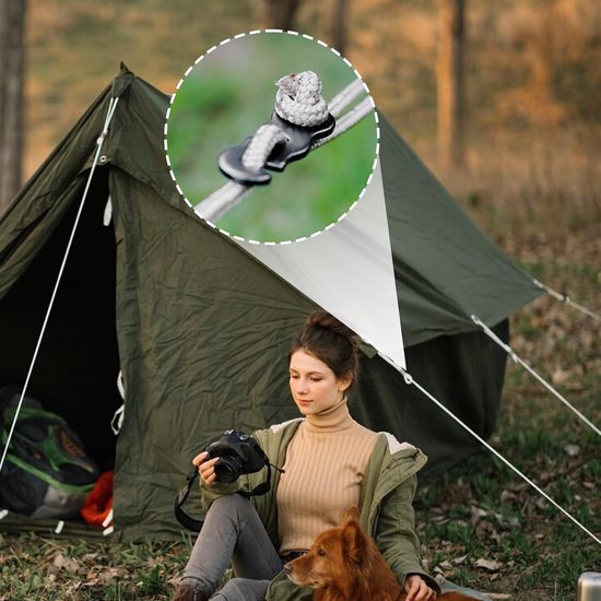 20 stuks aluminium legering - touwspanners voor campingtent - ultra lichte tent touwspanners - campinguitrusting voor buitenactiviteiten zoals wandelen en backpacken van Merkloos — afbeelding 3