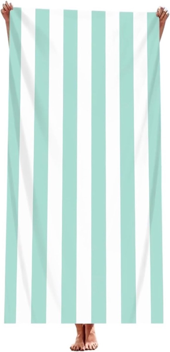 Strandhanddoek-Microvezel-Groot formaat-Lichtgewicht-Sneldrogend-90*180cm-Groen