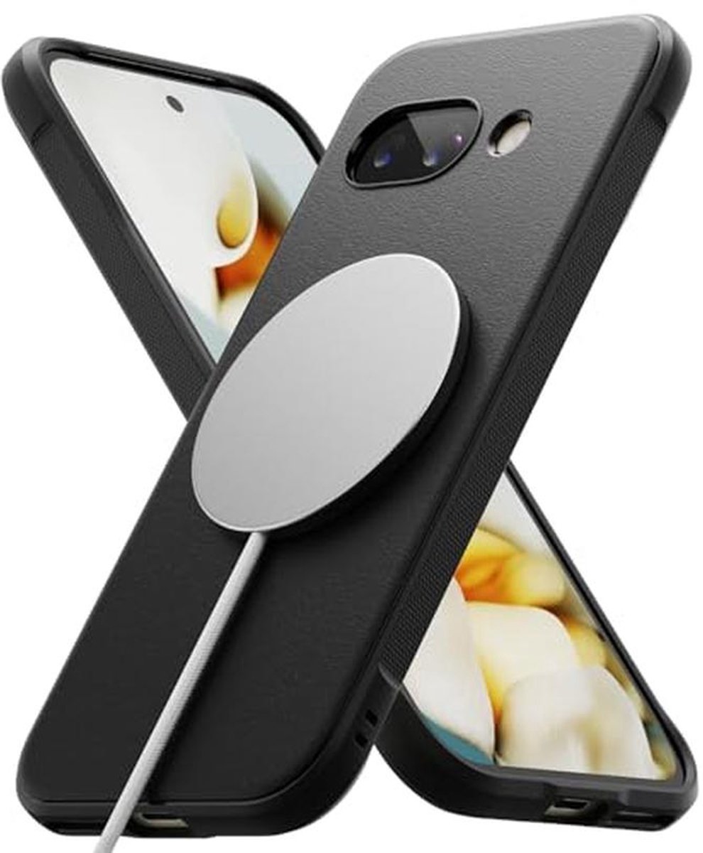 Magnetische TPU Hoes voor Google Pixel 9a - Shockproof en Antislip - Zwart