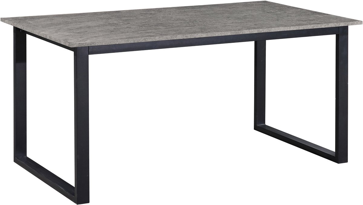 Notio Living Luton-Eettafel - 160 cm - Betonlook Grijs