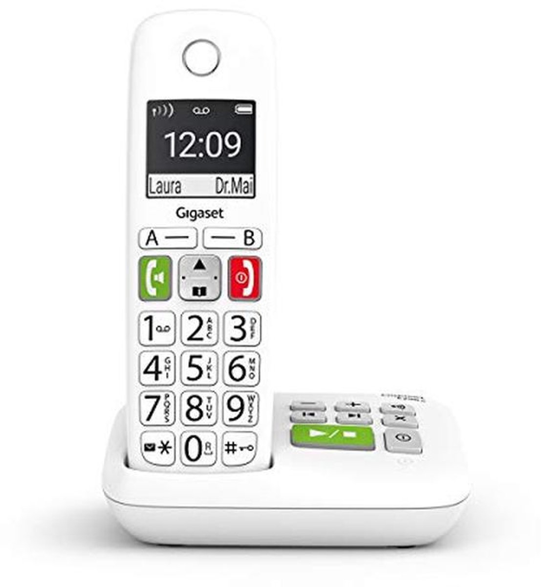 Draadloze Telefoon met Grote Toetsen en Verlichting - 2 Stuks
