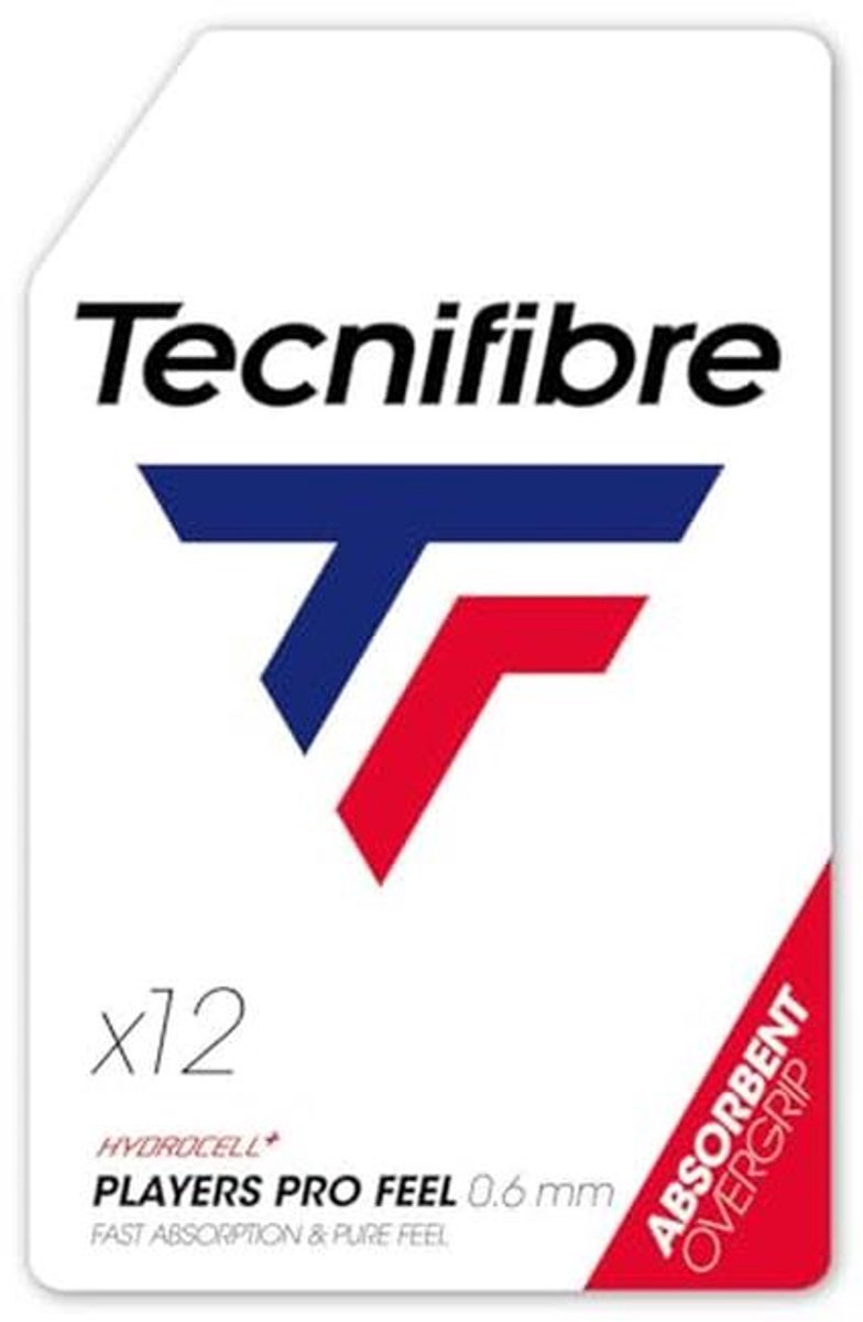 Tennis overgrip Pack van 12 met Snelle Absorptie en Natuurlijke Tactile Gevoel