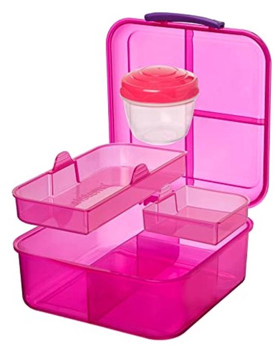Lunchbox met Compartimenten en Yoghurtbeker - 1,25 L Voedselbewaarcontainer — afbeelding 2