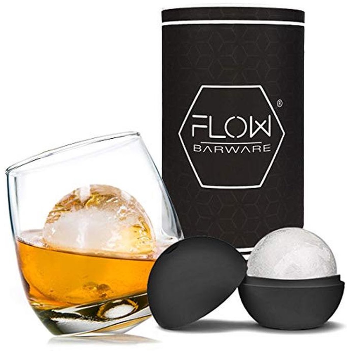 Rocking Whiskey Glassen Set - Whisky Gift Set met IJsblokjes Mal