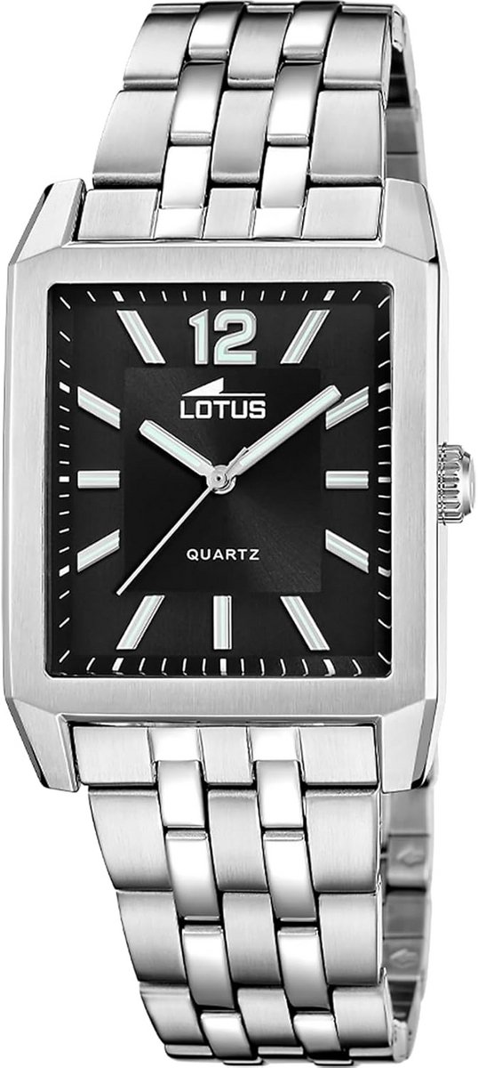 Heren Horloge Vierkant Grijs Zilver 316L Roestvrij Staal