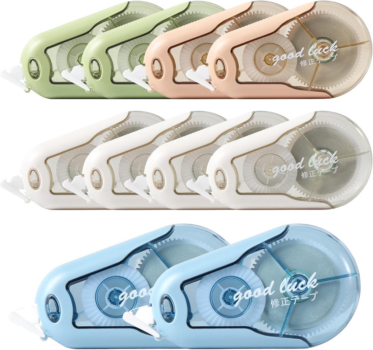 Correctietape 20 m x 5 mm - 10 Stuks - Wit - Perfect voor School en Kantoor